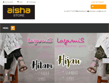 Tablet Screenshot of aishastore.com